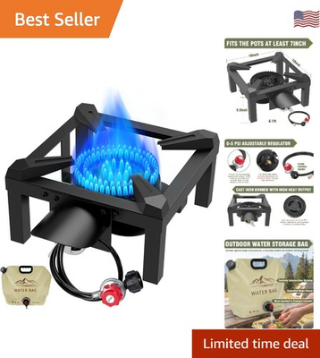 #ad High Pressure Propane Burner 100000 BTUs Cast Iron Stove for Outdoor Cooking $50.39