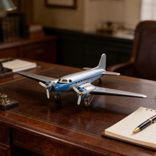 Vintage Blech-Flugzeugmodell Für Sammelobjekt Deko Und Fotorequisit 8J4M
