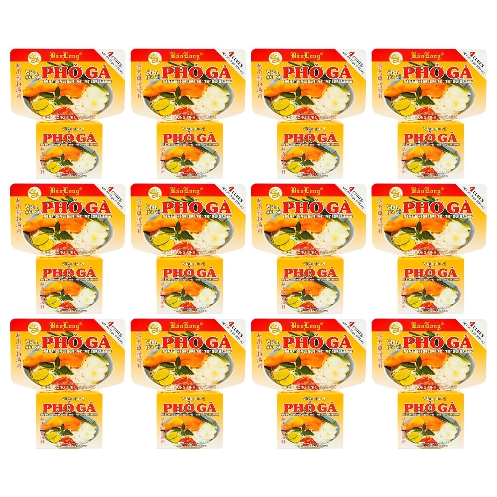 HK Bao Long Würze für Pho Ga 12x75g Pho Brühwürfel Suppengewürz Pho Bouillon