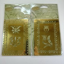 Plaid All Night Media Brass Stencils Tulips Flowers 5817S Butterflies 5818S