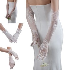 1Pair Women Mesh Tulle Gloves Elegant Wedding Opera Tea Party Gloves for Formal