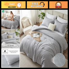 Oversized King 3-Piece Comforter Set, Soft Luxury Bedding, Breathable Down Alter