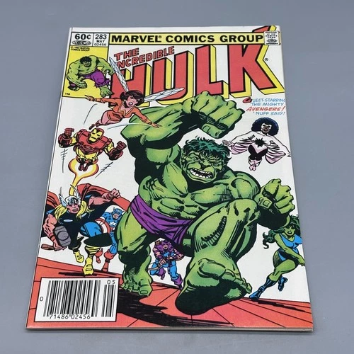 Vintage 1983 Marvel Incredible Hulk #283 Comic Avengers Bronze Age Newsstand