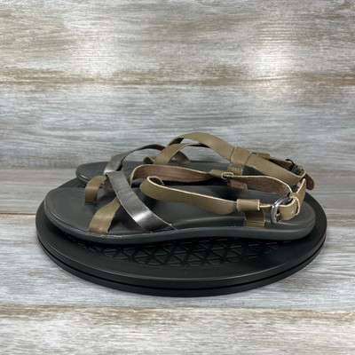 Olukai Women Upena Loop Toe Leather Strappy Sandals Size