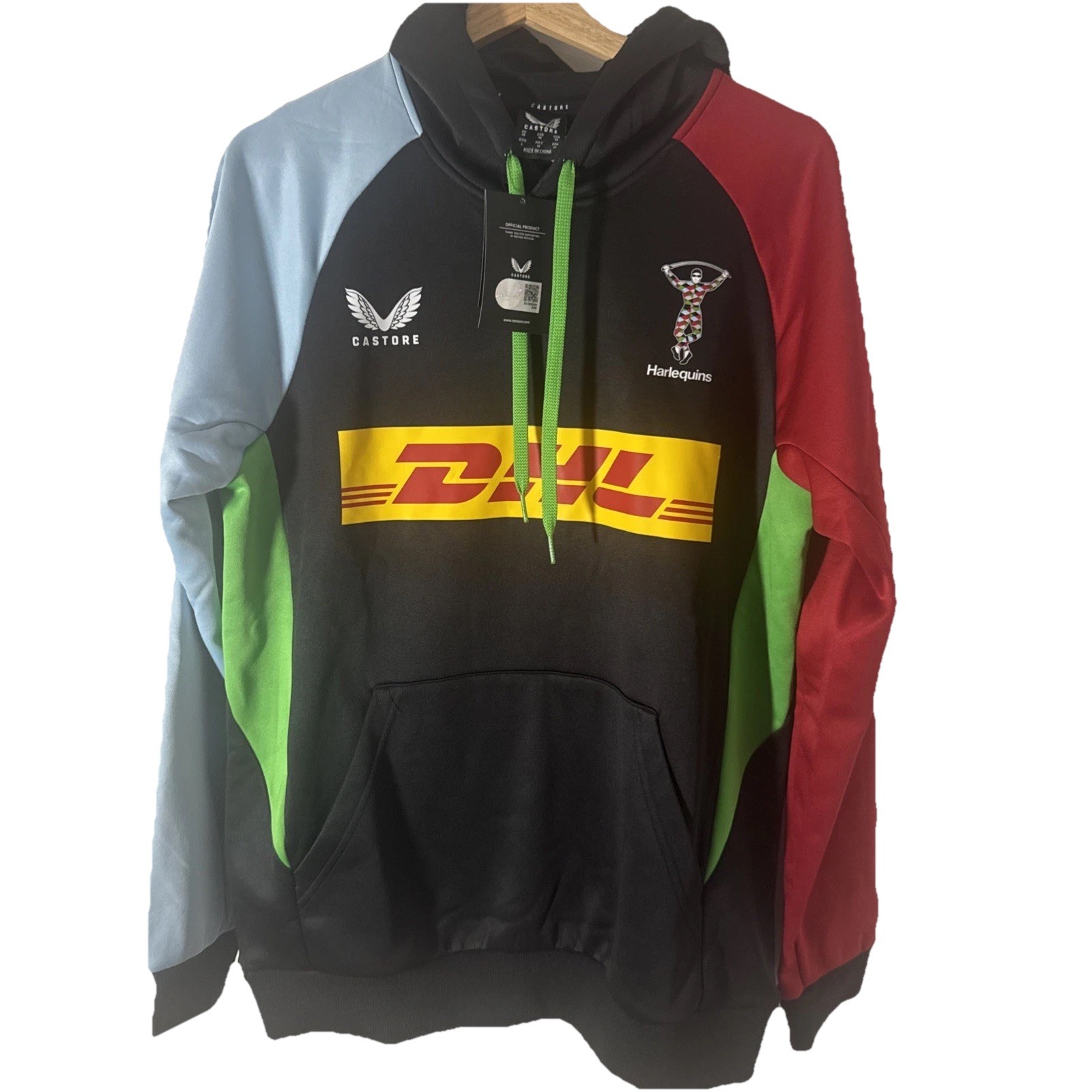 Harlequins 2025/26 Castore Men's Rugby Hoodie Size Men’s Medium Jersey BNWT