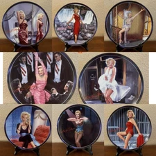 Set Of 8 Vtg Marilyn Monroe Collector Plates“Silver Screen”8.25”BradfordExchange