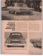 1966 Dodge Polara Monaco Introduction 3 Pg Article 1966 Dodge Polara Monaco Introduction 3 Pg Article