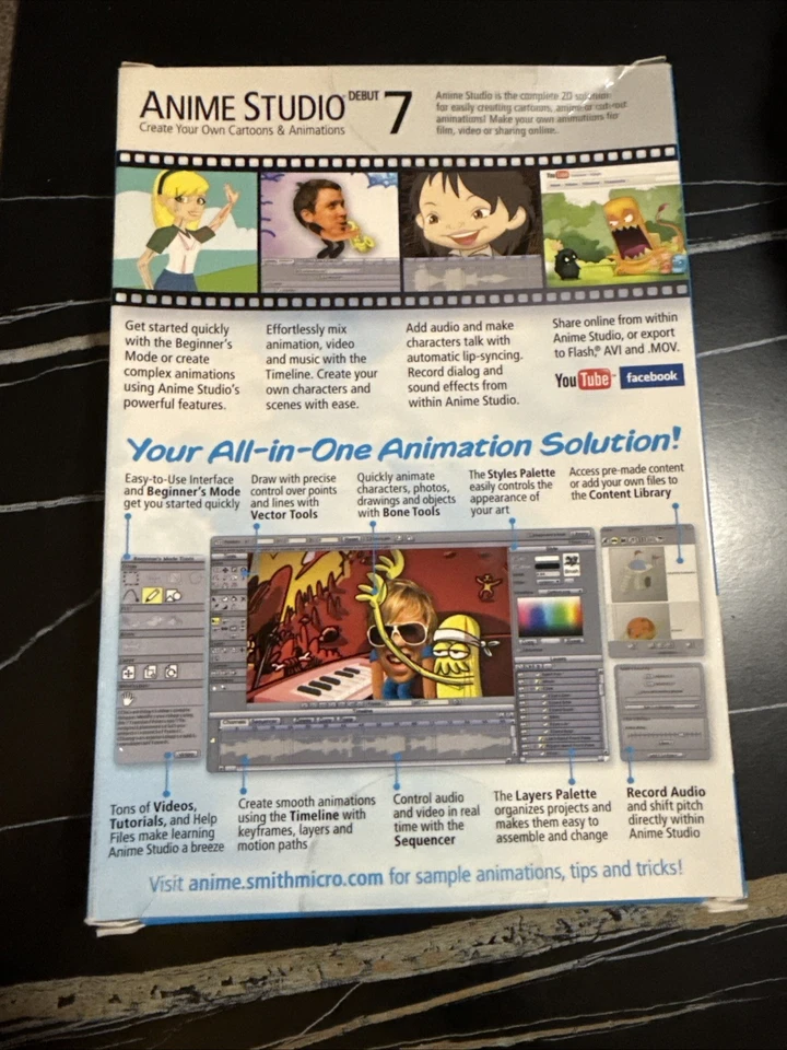 Anime Studio Debut 7 Create Cartoons & Animation NEW Sealed - Image 3 of 4