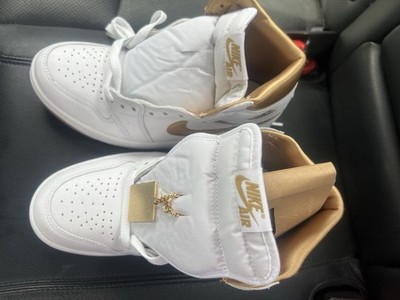 Nike Air Jordan 1 Retro High OG White Gold High Top Sneakers