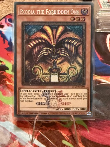 Exodia the Forbidden One 25LP-EN000 YuGiOh World Championship 2025 Limited Pack card