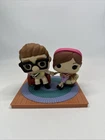 Funko Pop Up Carl And Ellie Vinyl Figure Set On Couch Living Room Base Scene