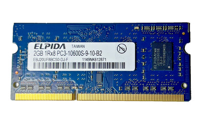 ELPIDA 5 x 2GB (10GB) Laptop RAM Memory 1Rx8 PC3-10600S EBJ20UF8BCS0-DJ-F TESTED
