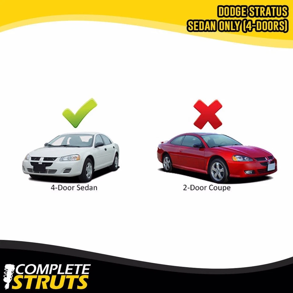 Front & Rear Strut Assembly Kit for 2001-2006 Chrysler Sebring sedan convertible - Image 3 of 4