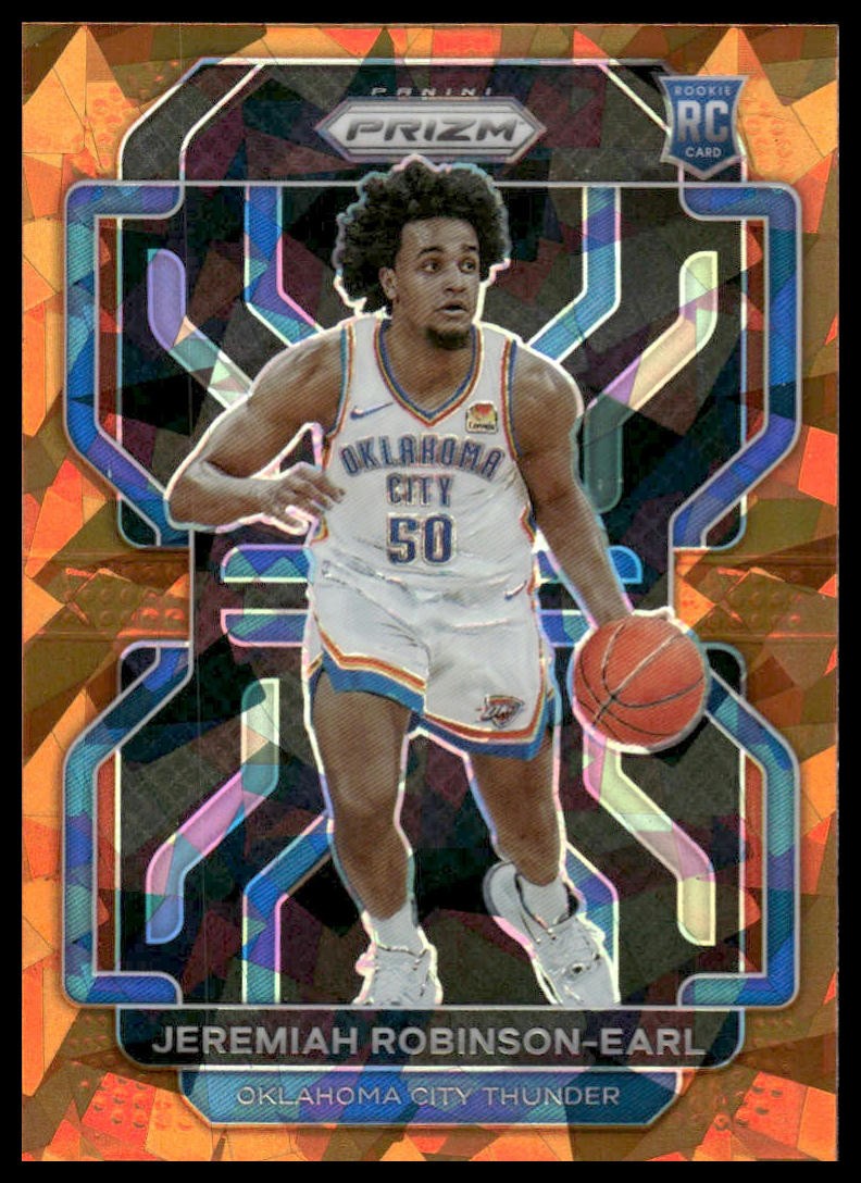 2021-22 Panini Prizm #319 Jeremiah Robinson-Earl RC Rookie Orange Ice Thunder
