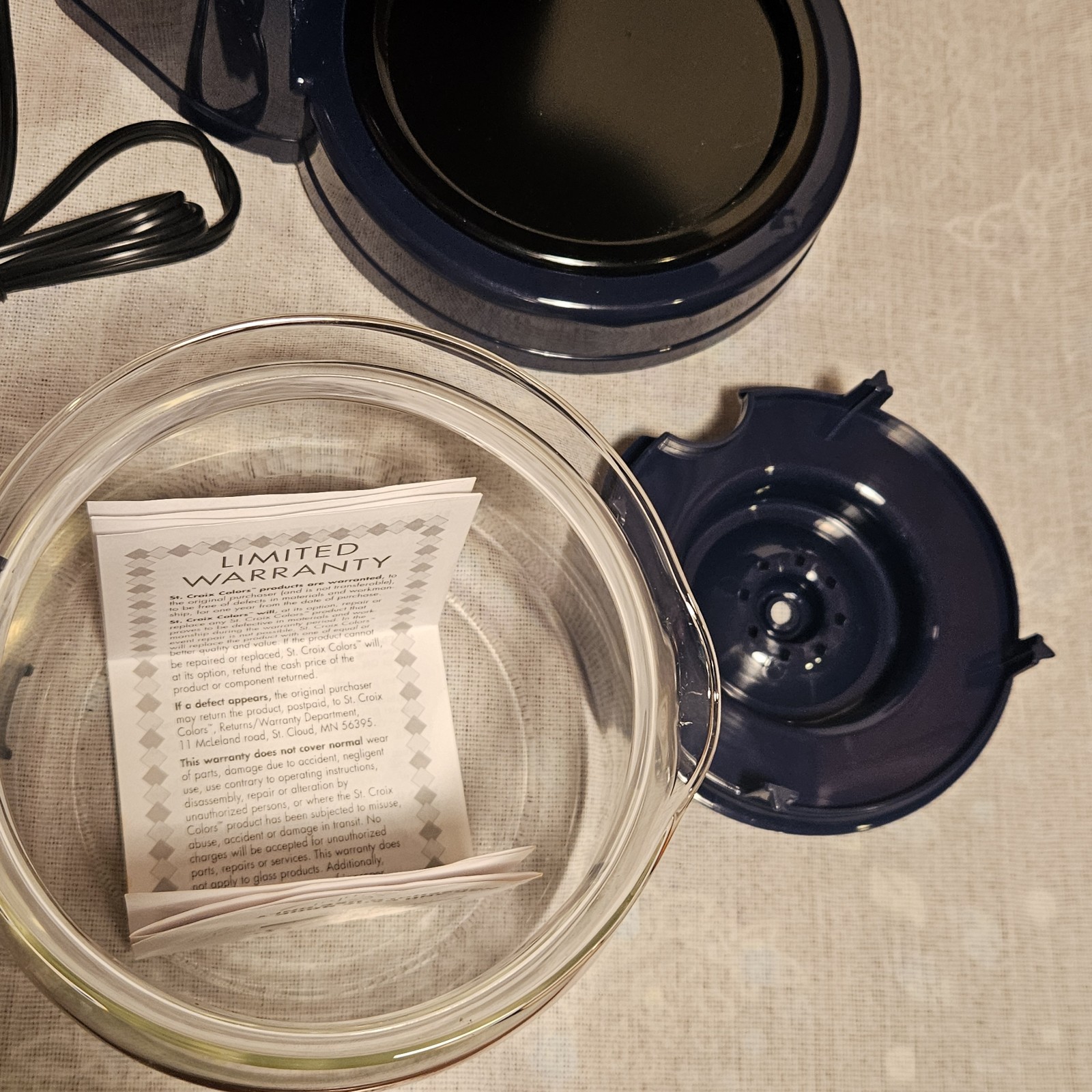 St. Croix Colors Blue 12 Cup Automatic Drip Coffee Maker W Instruction Manual