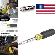 Magnetic Multi Bit Screwdriver and Nut Driver 11 in 1 with Cushion Grip Handle