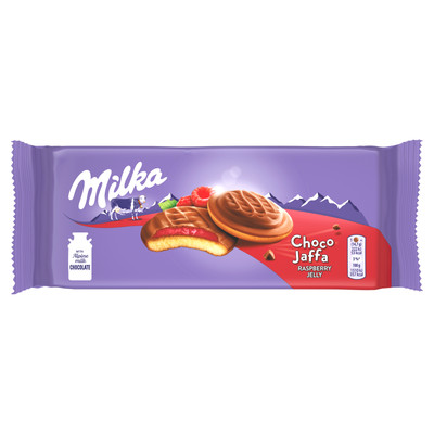 7622300434373 Milka Choco Jaffa Biszkopty z galaretką o smaku malinowym oblewane