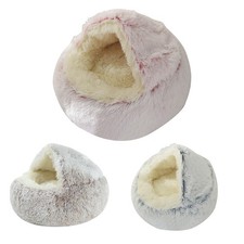 Dog Cave Bed Universal Small Pet Cave Bed Machine Washable Pet Cave Bed