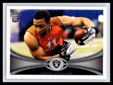 2012 Topps #278 Juron Criner Base Rookie Card RC Oakland Raiders. rookie card picture