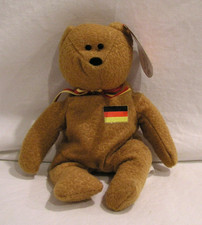 2000 Ty Teenie Beanie McDonalds International Bear Germania Brown Germany Loose