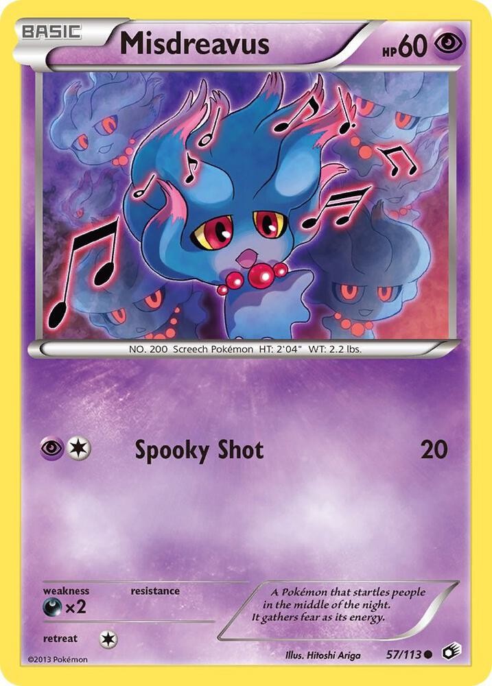 Misdreavus #57/113 Legendary Treasures Common Pokemon TCG MP