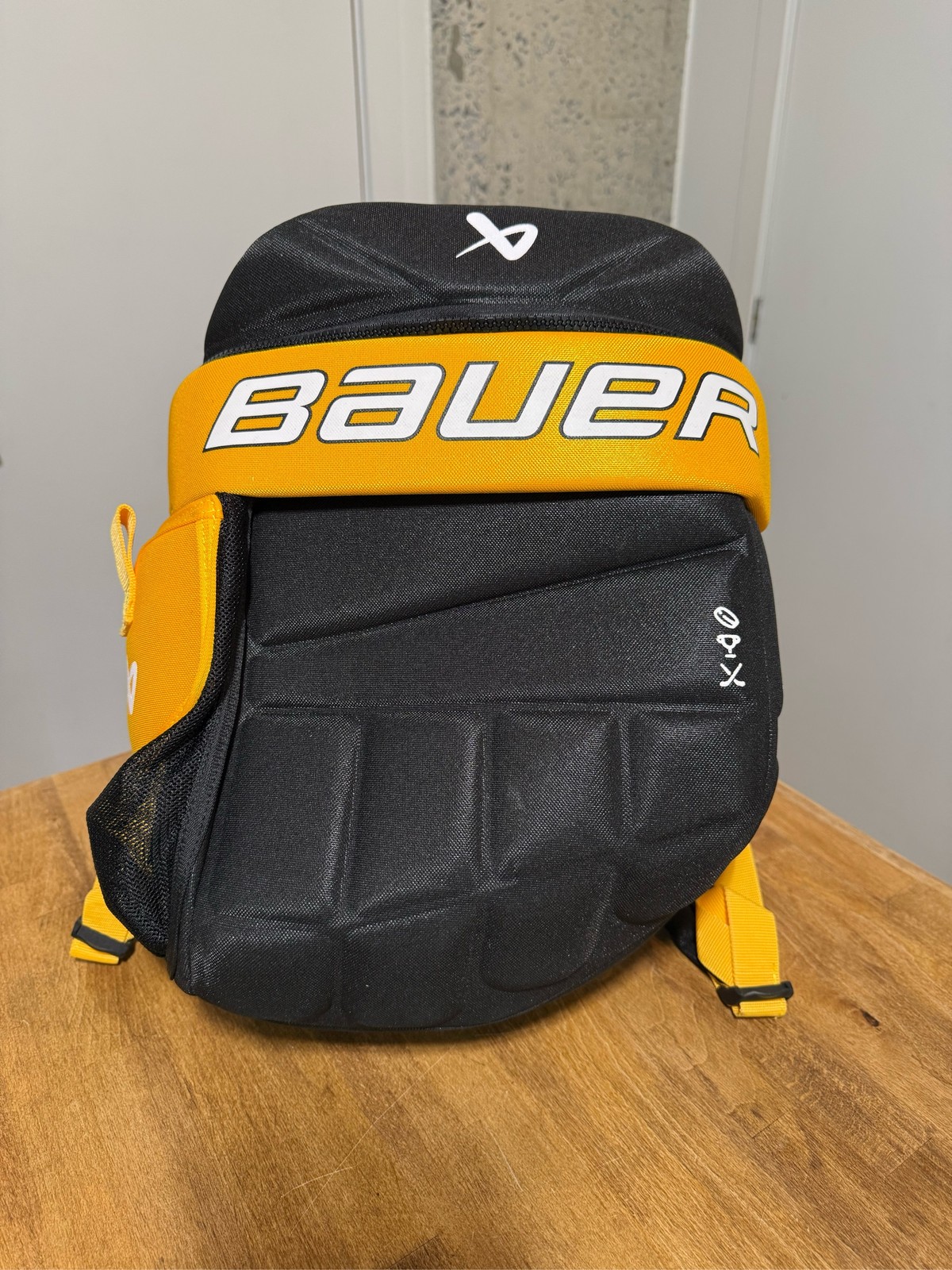 Bauer Hockey Glove Backpack Black Yellow Youth Gear School Bag