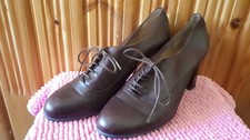 Lottusse Luxury Brown Leather Oxford Heels Pu...