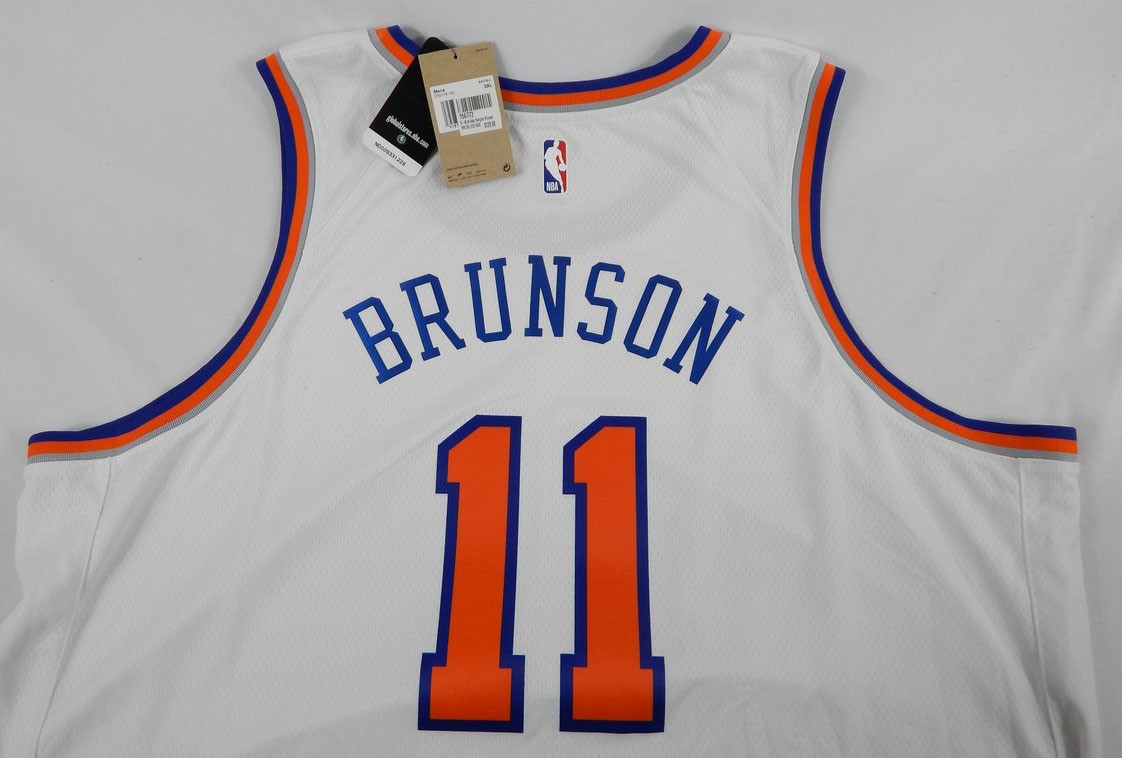 Men New York Knicks Jalen Brunson #11 Swingman White Jersey Assc