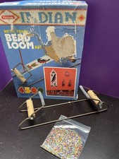 Vintage Pastime Indian Bead Loom Kit Weaving Metal Frame New Open Box