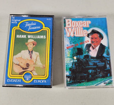 Vintage Country Music Cassette Tapes Lot Hank Williams Sr Boxcar Willie Vtg