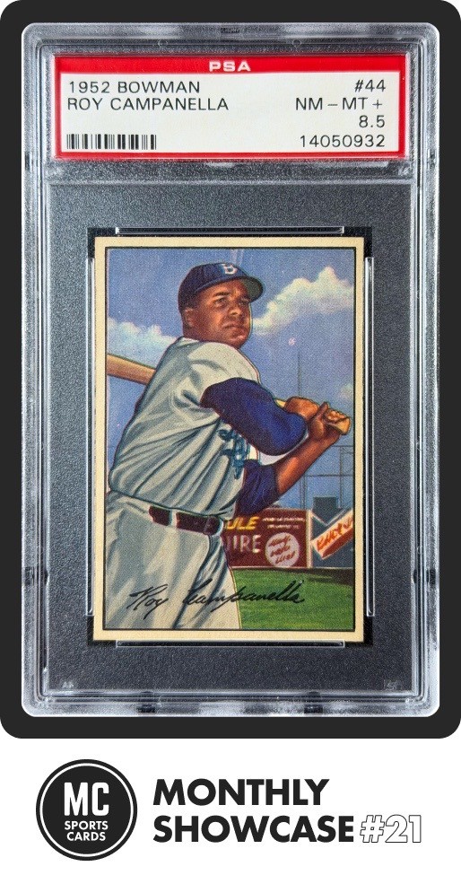 ROY CAMPANELLA PSA 8.5 1952 BOWMAN BASEBALL #44 DODGERS POP 2, 6 HIGHER 