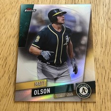 Matt Olson Braves 2019 Topps Finest Refractor Parallel No. 93