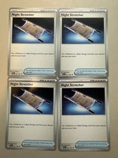4x Night Stretcher 061/064 Shrouded Fable Pokemon Card Playset NM