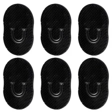 6 Pack Palm Combs for Men Portable Pocket Hair Brush Soft Scalp Massage Black