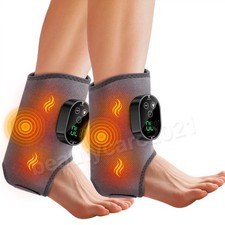 3-in-1 Electric Foot Ankle Massager Brace Pain Relief Heating Vibration Therapy