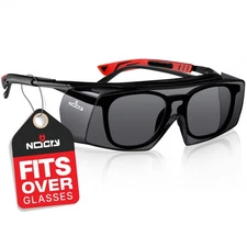 Tinted Safety Glasses Over Eyeglasses for Men and Women with Anti Scratch Wra...