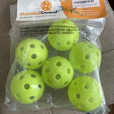 Lot of 6 Pickleballs Color Yellow