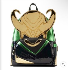 NEW LOUNGEFLY X Marvel Shine Loki Mini Backpack