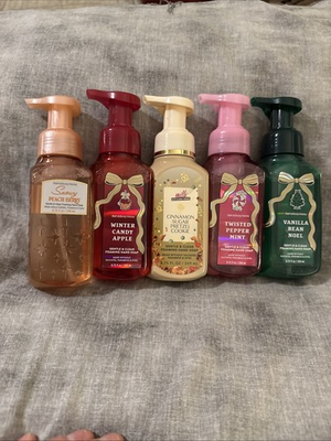 #ad 5 NEW BATH amp; BODY WORKS CHRISTMAS SCENT CLEANSING GEL HAND SOAP WASH PUMP 8 OZ $24.95