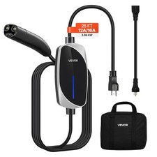 Level 1/2 Tesla Charger 16 Amp Portable Electric Car EV Charger with 25 ft
