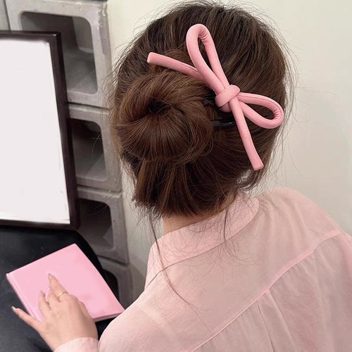Women's Bow U-Shaped Hair Pin Tied Bow Hair Fork Hairpin Bowknot Hair Sticks ↕ - Picture 3 of 28