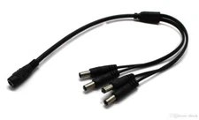 1 to 4 Way Channel DC Power Splitter Adapter Cable Cord for CCTV Security Camera