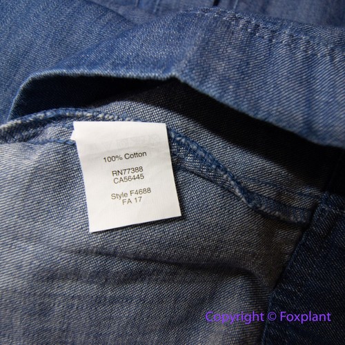Neu! J. Crew Denim Kurzarm Hemdblusenkleid blau, Gr. XXS - Bild 15 von 16
