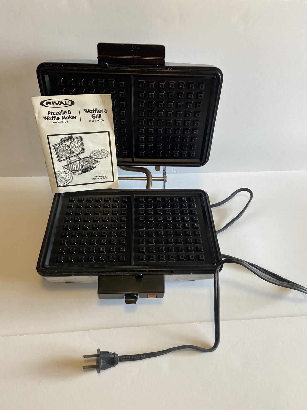 rival waffle pizzelle maker 9705 manual