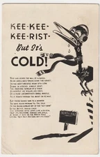 US ARMY NORTH POLE KEE-RIST IT'S COLD 1948 VFW GOLD CHEVRON CLUB, WASHINGTON DC