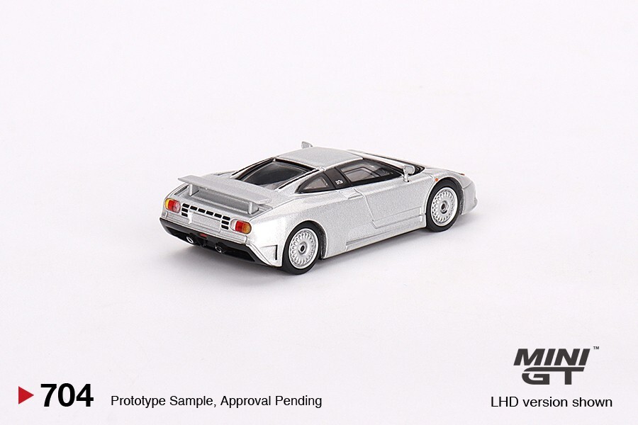 ブガッティ EB110 GT (グリージョキアーロ) チェイスカー Mini GT 1:64 Bugatti EB110 GT Grigio Chiaro Silver #704 | eBay