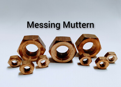 Sechskantmuttern Muttern Sechskant DIN 934 Messing M2 M2,5 M3 M4M5 M6 M8 - M 24