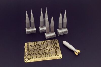 Brengun BRL72174 1/72 US bomb 250-lb AN-M57A1 resin set of US bombs (8pcs)