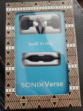 SonixVerse Wired Black Earphones new in box 