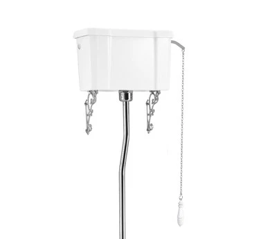 Burlington Einzel Spülung High Level Spülkasten W / Kette, Griff & Interne Set